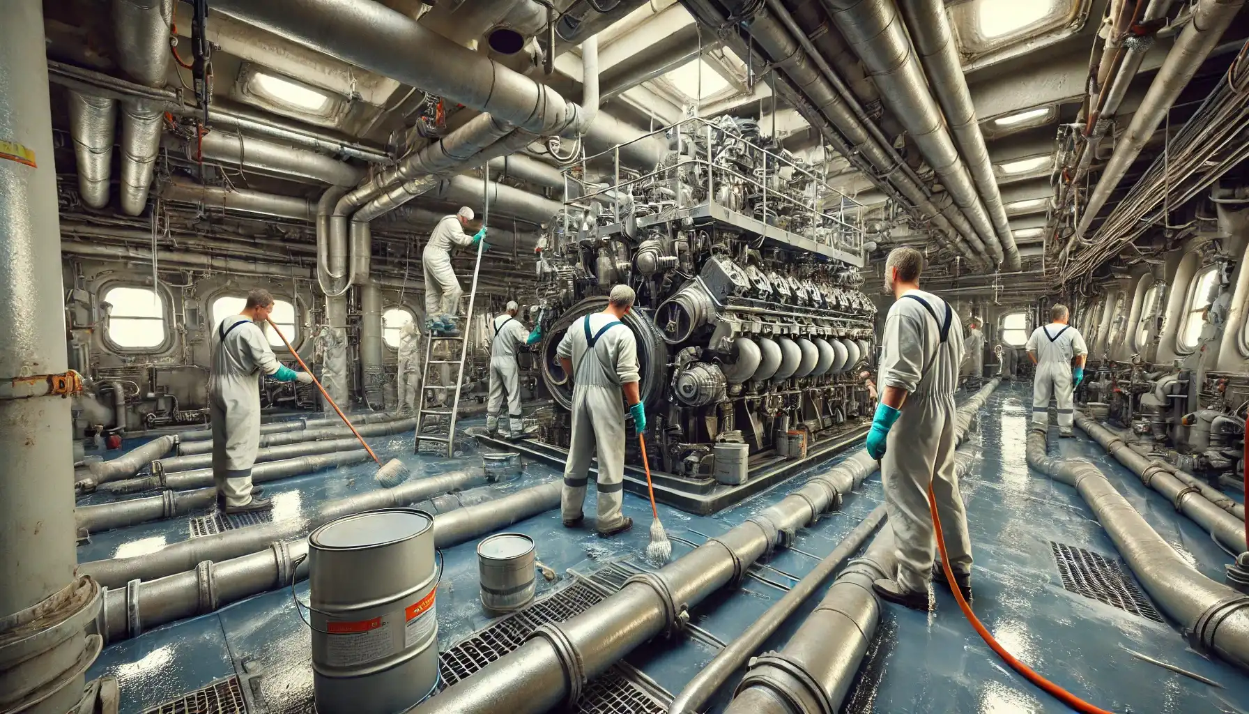 engine room cleaning and painting anastasios ventouris