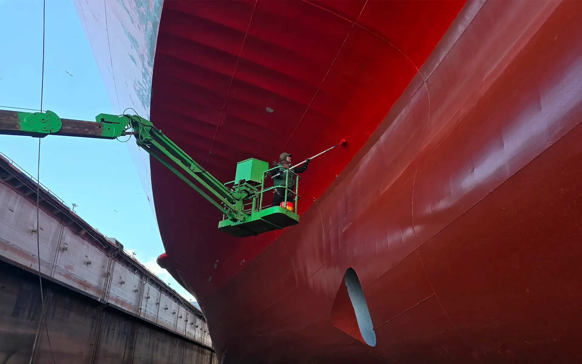 Maintenance and painting on the ship Theologos P. 10