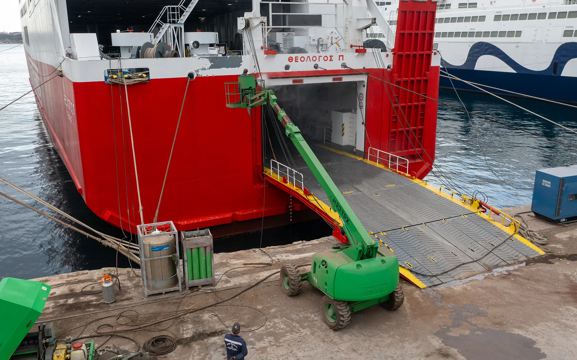 Maintenance and painting on the ship Theologos P. 3