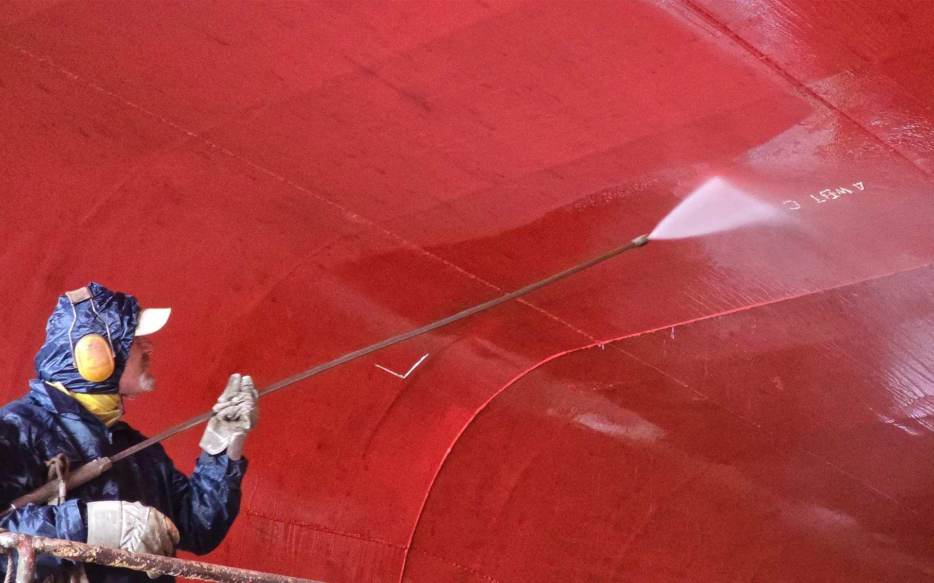 Maintenance and painting on the ship Theologos P. 7